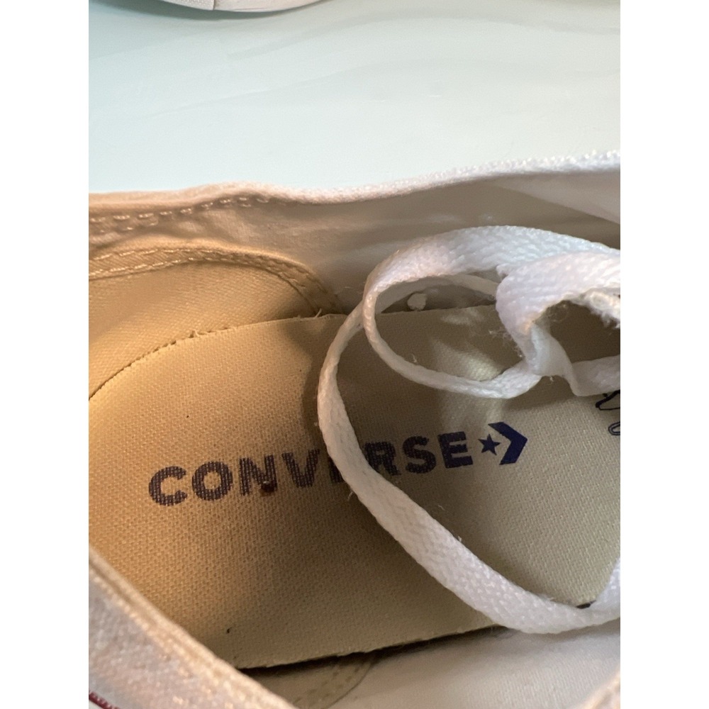 Converse Chuck Taylor Men's 12 White Low Top Canvas Sneakers Classic - Picture 7 of 10